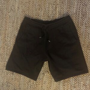 Men's Black drawstring puma sweat Shorts - 9” inseam - waist size L